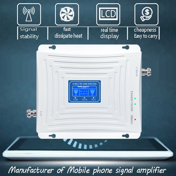 Hot Sales Network Repeater GSM DCS 4g signal amplifier 4G 3G 2G Cellular Signal Booster Mobile Signal Repeater With antenna